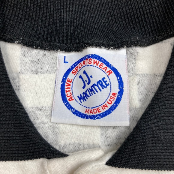 Vintage Nascar Polo Shirt Mens L White Black Kyle Petty 42 Mello Yello 90s USA - Picture 9 of 16